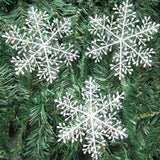 Maxbell 60pcs Christmas Decorations Supplies White Snow Snowflakes Hanging Ornaments 6cm