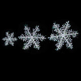 Maxbell 60pcs Christmas Decorations Supplies White Snow Snowflakes Hanging Ornaments 6cm