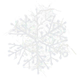 Maxbell 60pcs Christmas Decorations Supplies White Snow Snowflakes Hanging Ornaments 6cm