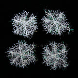 Maxbell 60pcs Christmas Decorations Supplies White Snow Snowflakes Hanging Ornaments 6cm