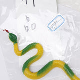 Maxbell Maxbell Yellow and Green Soft Plastic Snake Pretend Play Trick Toys Garden Prank Props