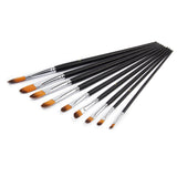 Maxbell Maxbell 9 pieces acrylic oil watercolors painting brushes set