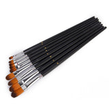Maxbell Maxbell 9 pieces acrylic oil watercolors painting brushes set