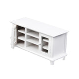 Maxbell 1:12 Dollhouse Miniature Wooden TV Cabinet-White