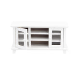 Maxbell 1:12 Dollhouse Miniature Wooden TV Cabinet-White