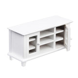 Maxbell 1:12 Dollhouse Miniature Wooden TV Cabinet-White