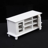 Maxbell 1:12 Dollhouse Miniature Wooden TV Cabinet-White