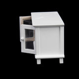 Maxbell 1:12 Dollhouse Miniature Wooden TV Cabinet-White