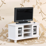 Maxbell Dolls House Miniature White Wooden TV Cabinet Stand & Nighstand Bedside Table