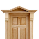 Maxbell 1/12 Dollhouse Miniature Exterior Solid Wooden Door w/ Steeple Top