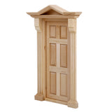 Maxbell 1/12 Dollhouse Miniature Exterior Solid Wooden Door w/ Steeple Top