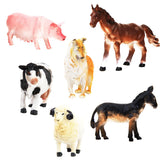 Maxbell Maxbell Kids Toy 6 pcs Farm Animal Model Set Pig Dog Cow Sheep Horse Donkey