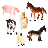 Maxbell Maxbell Kids Toy 6 pcs Farm Animal Model Set Pig Dog Cow Sheep Horse Donkey