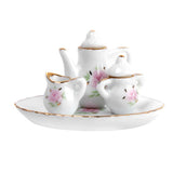 Maxbell 3x8pcs Dollhouse Miniature Dining Ware Porcelain Tea Set Dish Cup Plate Floral