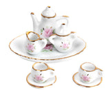 Maxbell 3x8pcs Dollhouse Miniature Dining Ware Porcelain Tea Set Dish Cup Plate Floral