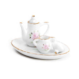 Maxbell 3x8pcs Dollhouse Miniature Dining Ware Porcelain Tea Set Dish Cup Plate Floral