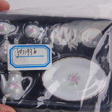 Maxbell 8pcs Dollhouse Miniature Dining Ware Porcelain Tea Set Dish Cup Plate Floral