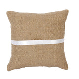 Maxbell RUSTIC Burlap Jute Lace Wedding Party Guest Book Pen Stand Ring Bearer Pillow 4"