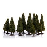 Maxbell 15pc Boxed Model Cedar Trees Train Railway Scenery Layout +10pc 3.1"- 3.9" Trees