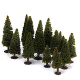 Maxbell 15pc Boxed Model Cedar Trees Train Railway Scenery Layout +10pc 3.1"- 3.9" Trees