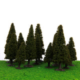 Maxbell 15pc Boxed Model Cedar Trees Train Railway Scenery Layout +10pc 3.1"- 3.9" Trees