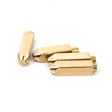 Maxbell 16pcs Gold+Silver Rectangular Metal Aglets Shoe Laces Tips Screw On Replacement