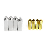 Maxbell 16pcs Gold+Silver Rectangular Metal Aglets Shoe Laces Tips Screw On Replacement