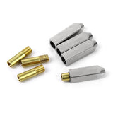 Maxbell 16pcs Gold+Silver Rectangular Metal Aglets Shoe Laces Tips Screw On Replacement