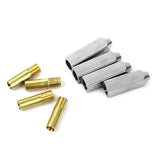 Maxbell 16pcs Gold+Silver Rectangular Metal Aglets Shoe Laces Tips Screw On Replacement