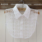 Maxbell Wholesale 6pcs White Women Lace Fake Half Shirt Blouse Collar Cotton Accessroy