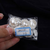 Maxbell 20x Oval/Teardrop Crystal Wedding Topper Stick On Pearl Button Flatback 20x25mm