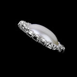 Maxbell 30pcs Vary Shape Faux Pearl Button Crystal Beige Flatback Wedding Decor 20x25mm