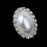 Maxbell 30pcs Vary Shape Faux Pearl Button Crystal Beige Flatback Wedding Decor 20x25mm