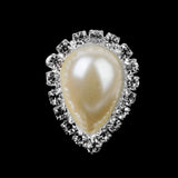 Maxbell 30pcs Vary Shape Faux Pearl Button Crystal Beige Flatback Wedding Decor 20x25mm