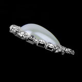 Maxbell 30pcs Vary Shape Faux Pearl Button Crystal Beige Flatback Wedding Decor 20x25mm