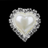 Maxbell 30pcs Vary Shape Faux Pearl Button Crystal Beige Flatback Wedding Decor 20x25mm