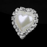 Maxbell 30pcs Vary Shape Faux Pearl Button Crystal Beige Flatback Wedding Decor 20x25mm