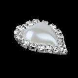 Maxbell 30pcs Vary Shape Faux Pearl Button Crystal Beige Flatback Wedding Decor 20x25mm