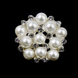 Maxbell 4x10pcs 20mm Crystal Rhinestone Pearl Flower Embellishments Button Flatback
