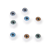 Maxbell 40x4 Pairs Round Acrylic Doll Eyes DIY Eyeballs 8mm