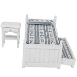 Maxbell Dolls House Miniature White Wooden TV Cabinet Stand & Nighstand Bedside Table