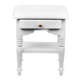 Maxbell 1/12 Dollhouse Bedside Cabinet Miniature Furniture Decoration White Wooden