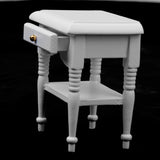 Maxbell 1/12 Dollhouse Bedside Cabinet Miniature Furniture Decoration White Wooden