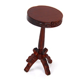 Maxbell 1:12 Dollhouse Bar Stool Miniature Furniture Wooden Chair Toy Brown