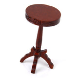 Maxbell 1:12 Dollhouse Bar Stool Miniature Furniture Wooden Chair Toy Brown