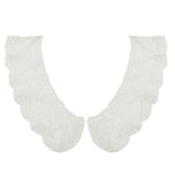 Maxbell 4x1pair White Flower DIY Lace Collar Sewing Craft Neckline Trimming Decoration