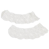 Maxbell 3x1pair White Flower DIY Lace Collar Sewing Craft Neckline Trimming Decoration