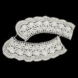 Maxbell 3x1pair White Flower DIY Lace Collar Sewing Craft Neckline Trimming Decoration