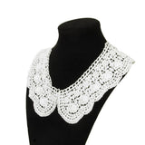 Maxbell 3x1pair White Flower DIY Lace Collar Sewing Craft Neckline Trimming Decoration