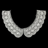 Maxbell 3x1pair White Flower DIY Lace Collar Sewing Craft Neckline Trimming Decoration
